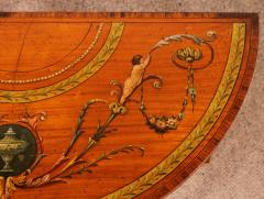 George III Inlaid Hand Painted Satinwood Console Card Table ireland - 3118244