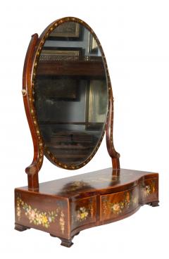 George III Mahogany And Painted Dressing Mirror - 4712225