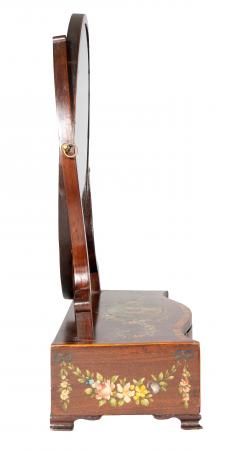 George III Mahogany And Painted Dressing Mirror - 4712226