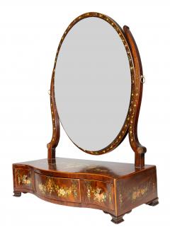 George III Mahogany And Painted Dressing Mirror - 4712230