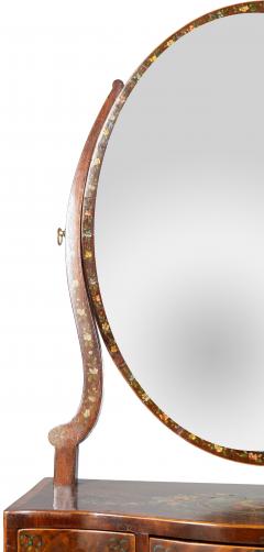 George III Mahogany And Painted Dressing Mirror - 4712235