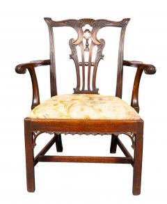 George III Mahogany Armchair - 4243478