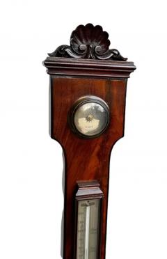 George III Mahogany Banjo Barometer Edinburgh - 3833241