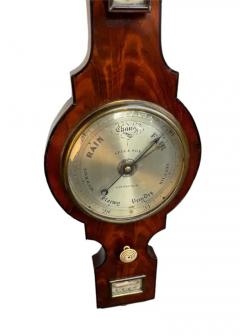 George III Mahogany Banjo Barometer Edinburgh - 3833273