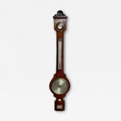 George III Mahogany Banjo Barometer Edinburgh - 3834648