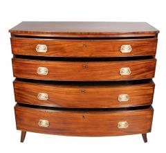 George III Mahogany Bowfront Chest Of Drawers - 4158320
