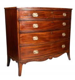 George III Mahogany Bowfront Chest Of Drawers - 4158375