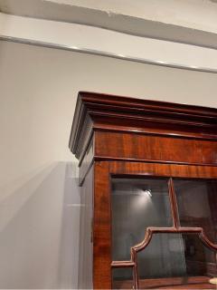 George III Mahogany Breakfront Bureau Bookcase with Glazed Doors - 2555657