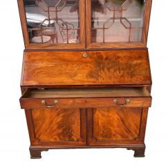 George III Mahogany Bureau Bookcase - 4645474