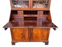 George III Mahogany Bureau Bookcase - 4645488