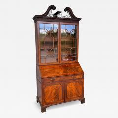 George III Mahogany Bureau Bookcase - 4648501