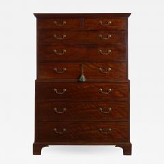 George III Mahogany Chest on Chest of Drawers England circa 1800 - 1179793