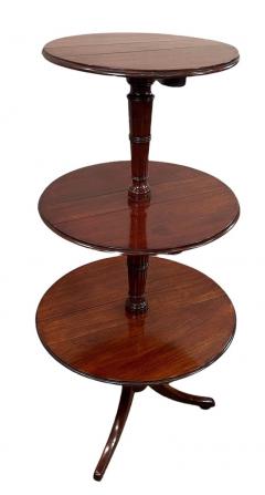 George III Mahogany Drop Leaf 3 Tiered Dumbwaiter - 2550419