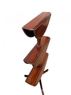 George III Mahogany Drop Leaf 3 Tiered Dumbwaiter - 2550426