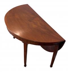 George III Mahogany Drop Leaf Demi Lune Gate Leg Table - 4341979