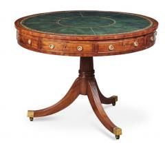 George III Mahogany Drum Table - 3741038