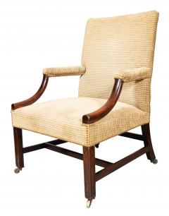 George III Mahogany Library Armchair - 4246592