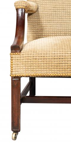 George III Mahogany Library Armchair - 4246675