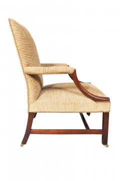 George III Mahogany Library Armchair - 4246697