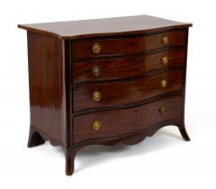 George III Mahogany Serpentine Chest of Drawers c 1780 - 3475976