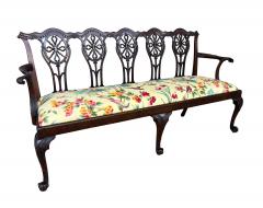 George III Mahogany Settee - 4645454