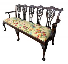 George III Mahogany Settee - 4645458