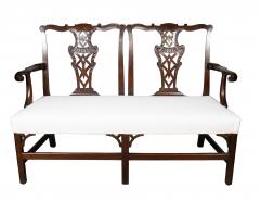 George III Mahogany Settee - 4743717