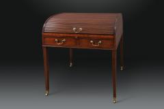 George III Mahogany Tambour Writing Table - 3239173