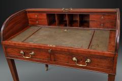 George III Mahogany Tambour Writing Table - 3239191