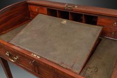 George III Mahogany Tambour Writing Table - 3239192