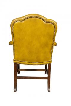 George III Mahogany Tufted Leather Armchair - 4144079