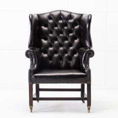 George III Mahogany Wingback Armchair - 3606212