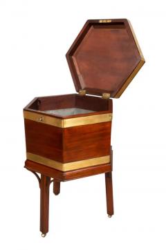 George III Mahogany and Brass Bound Cellarette - 4137695