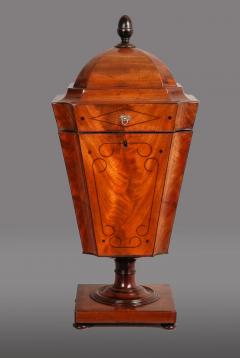 George III Mahogany and Ebony Inlaid Cutlery Urn - 4686647