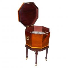 George III Mahogany and Satinwood Inlaid Cellarette - 3786716