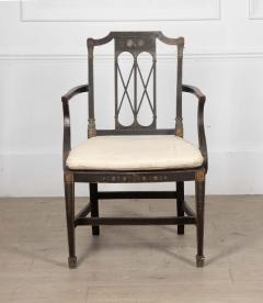 George III Original Painted Armchair - 3782960