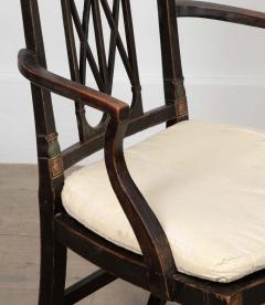 George III Original Painted Armchair - 3782977