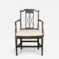 George III Original Painted Armchair - 3789473