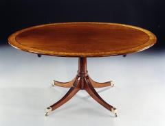 George III Oval Cross Banded Mahogany Breakfast Table - 2548576