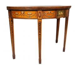 George III Painted Satinwood Games Table - 3740644