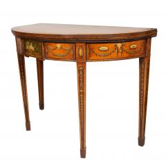 George III Painted Satinwood Games Table - 3740646