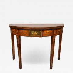 George III Painted Satinwood Games Table - 3758965