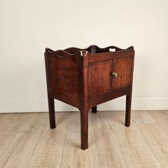 George III Period Ebony Inlaid Mahogany Commode England circa 1790 - 3399484