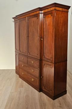 George III Period Mahogany Double Linen Press England circa 1800 - 3252739