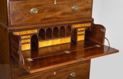 George III Period Mahogany Secretaire Chest on Chest - 1647195