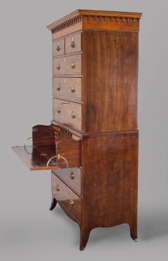 George III Period Mahogany Secretaire Chest on Chest - 1647208