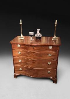 George III Period Mahogany Serpentine Fronted Chest - 4478318