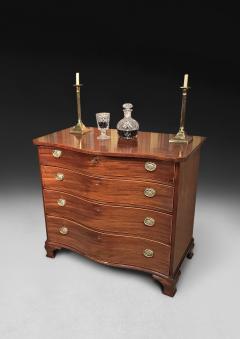 George III Period Mahogany Serpentine Fronted Chest - 4478320