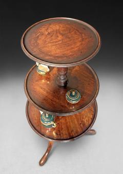George III Period Mahogany three tier Dumb Waiter - 4629391