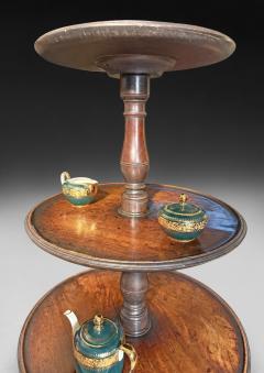 George III Period Mahogany three tier Dumb Waiter - 4629392